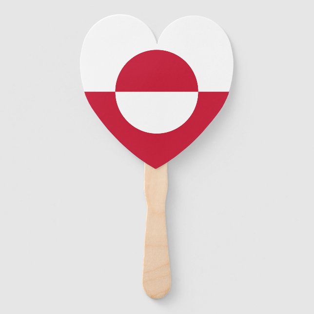 Greenland Flag Hand Fan (Front)
