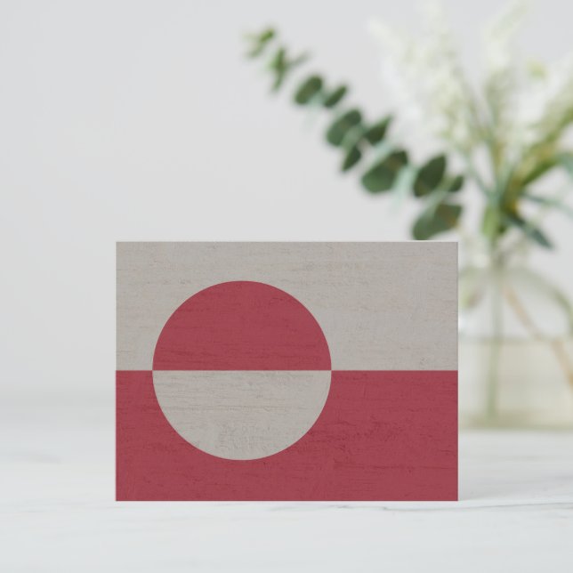 Greenland Flag Holiday Postcard (Standing Front)
