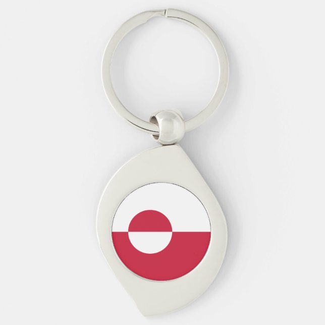 Greenland Flag Keychain (Front)