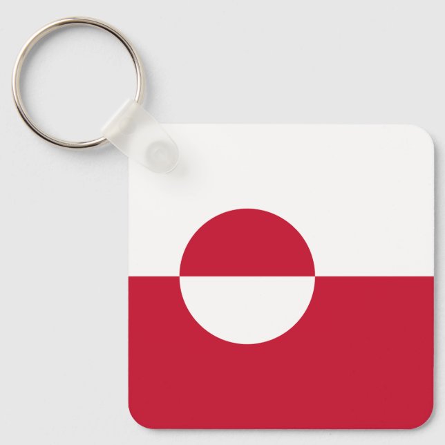 Greenland Flag Keychain (Front)