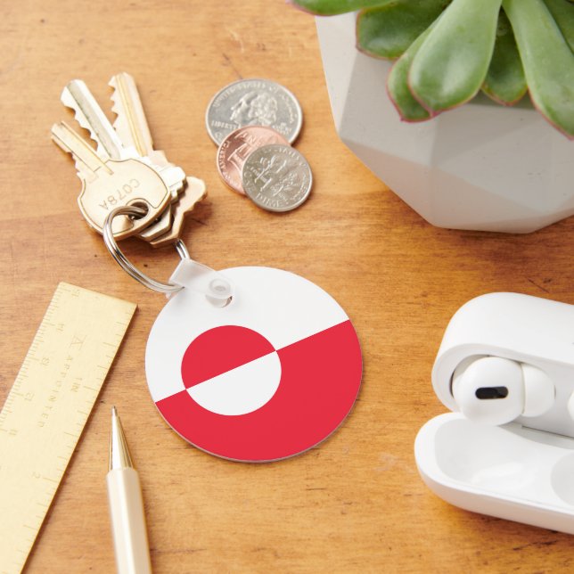 Greenland flag keychain (Desk)