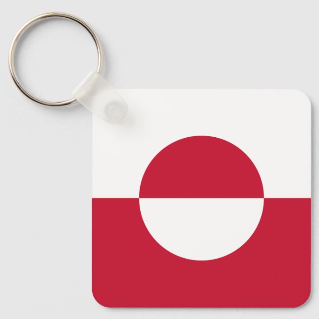 Greenland Flag Keychain (Front)