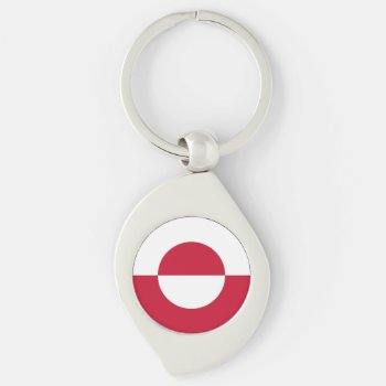 Greenland Flag Keychain by topdivertntrend at Zazzle