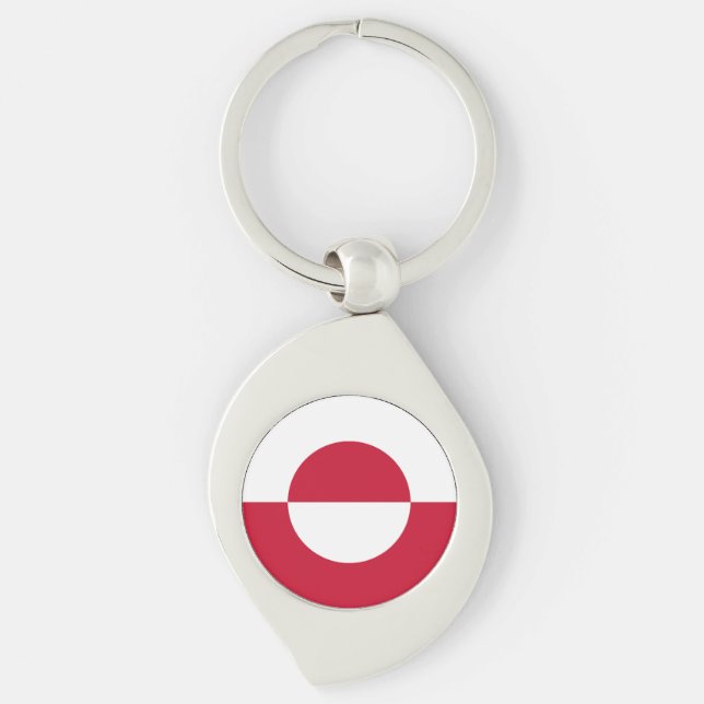 Greenland Flag Keychain (Front)