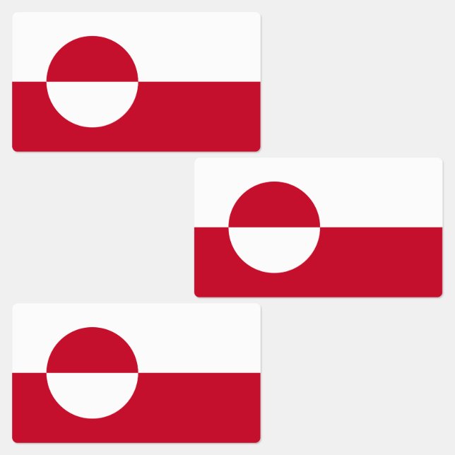 Greenland Flag Labels (Group)