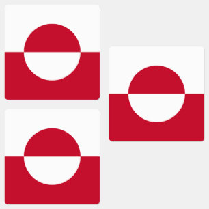 Greenland Flag Labels