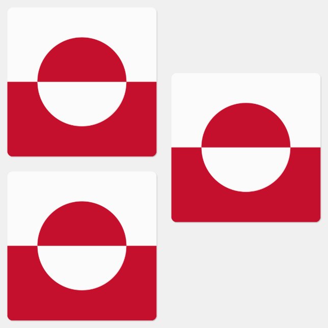 Greenland Flag Labels (Group)