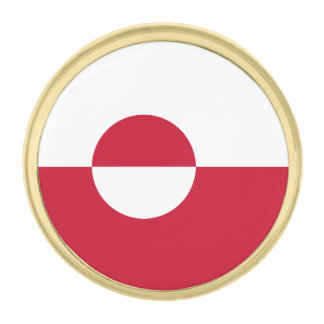 Greenland Flag Lapel Pin, Greenland Gold Finish Lapel Pin