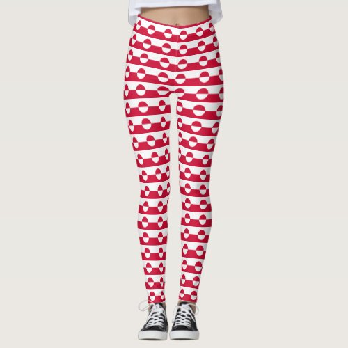 Greenland flag Leggings