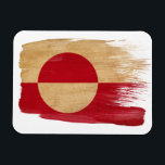 Greenland Flag Magnet<br><div class="desc">Original flag design looks like it was painted on! Commemorate your world travels, celebrate your heritage or show everyone how much you love your home! This image is available on a variety of products. Check out all of our other designs at http://www.zazzle.com/zipperedflags Do you have a request or questions? Contact...</div>