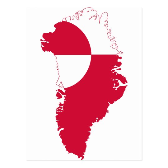 Download Greenland Flag Map GL Postcard | Zazzle.com