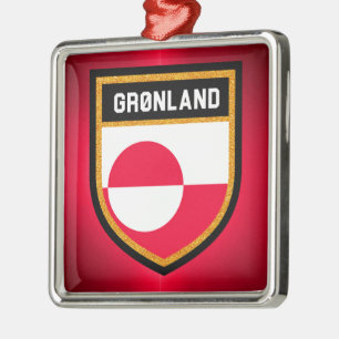 Greenland Flag Metal Ornament