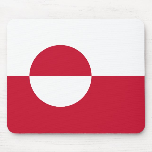 Greenland Flag Mouse Pad (Front)