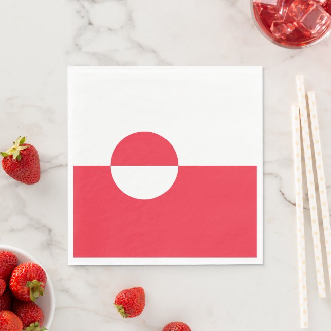 Greenland flag napkins (Insitu)