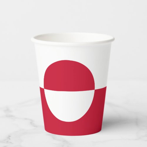 Greenland Flag Paper Cups