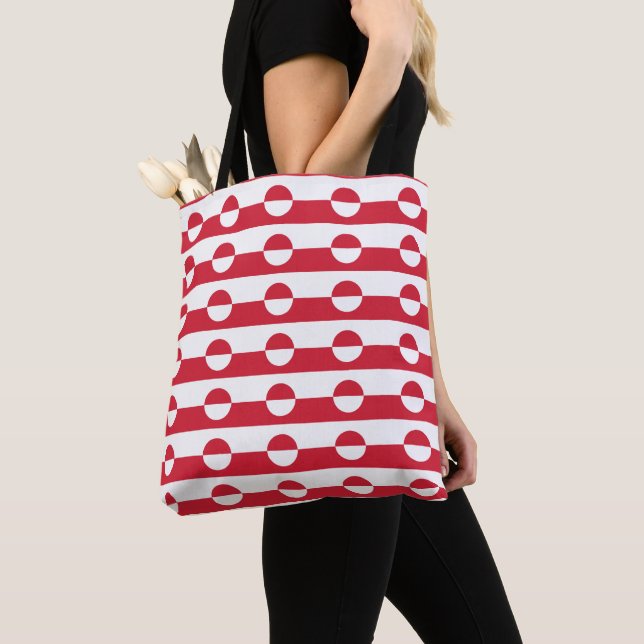 Greenland Flag pattern  Tote Bag (Close Up)