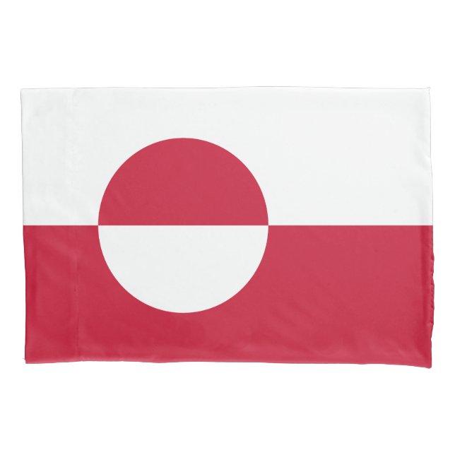 Greenland Flag Pillow Case (Front)