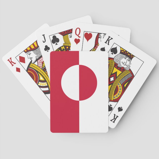 Greenland Flag Poker Cards (Back)