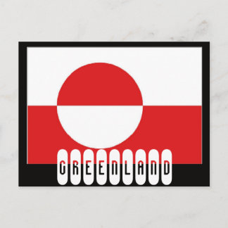 Greenland flag postcard