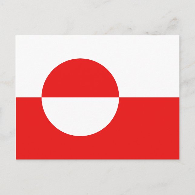 Greenland Flag Postcard (Front)