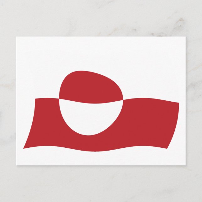 Greenland Flag Postcard (Front)