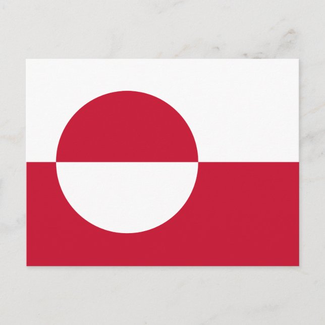 Greenland Flag Postcard (Front)