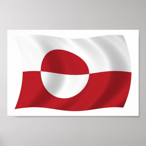 Greenland Flag Poster Print