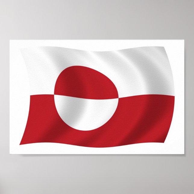 Greenland Flag Poster Print (Front)
