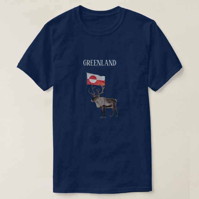 GREENLAND Flag Proud T-Shirt (Design Front)