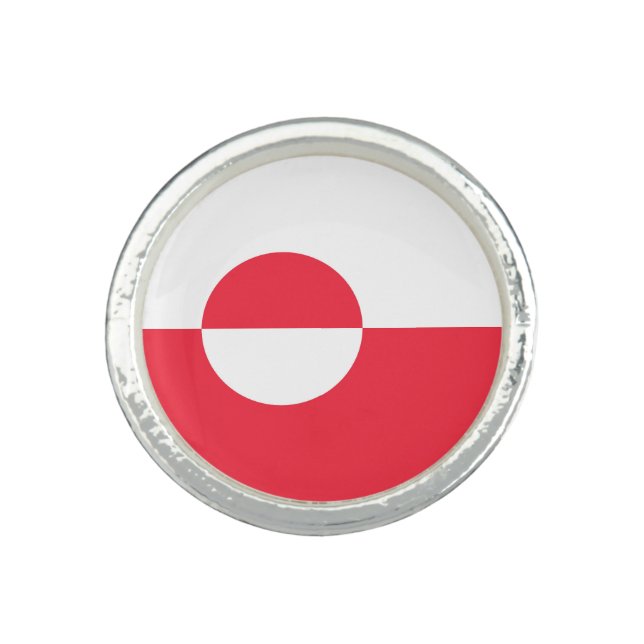 Greenland flag ring (Front)