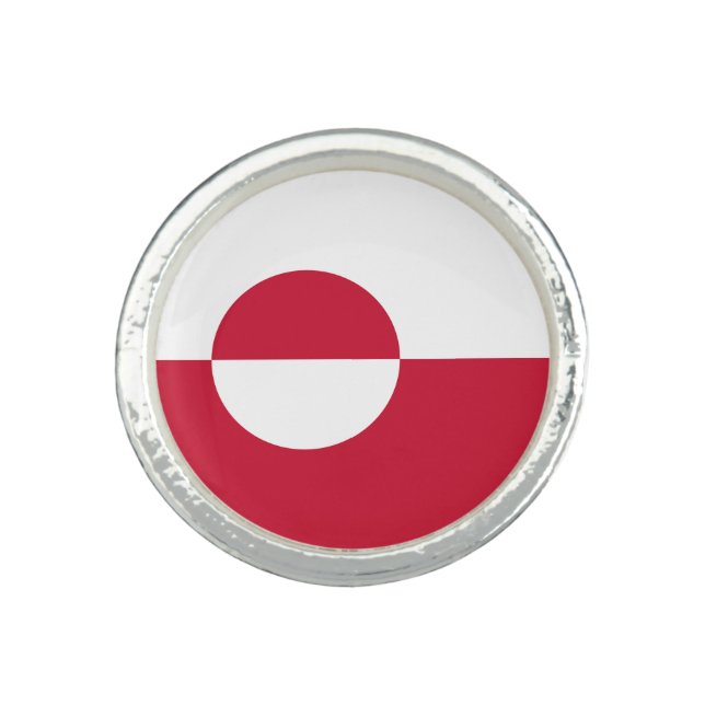 Greenland Flag Ring (Front)