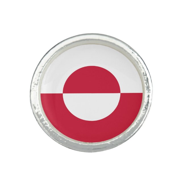 Greenland Flag Ring (Front)