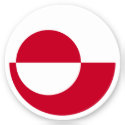 Greenland Flag Round Sticker