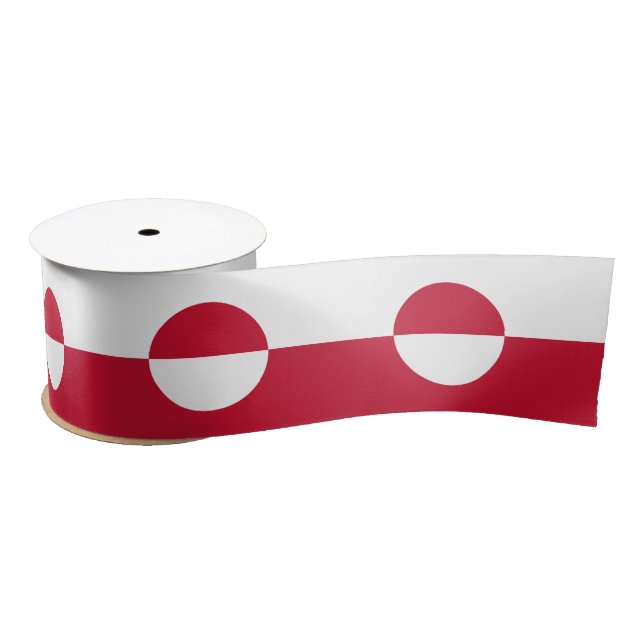 Greenland Flag Satin Ribbon (Spool)