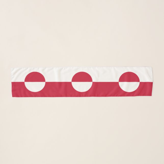 Greenland Flag Scarf (Front (Horizontal))