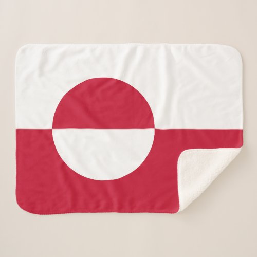 Greenland Flag Sherpa Blanket