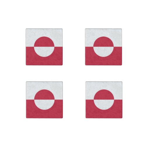 Greenland Flag Stone Magnet