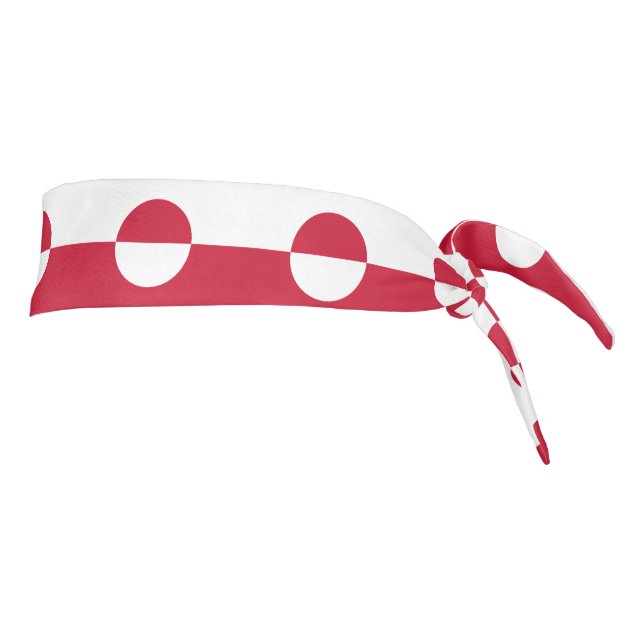Greenland Flag Tie Headband (Rotate 90)