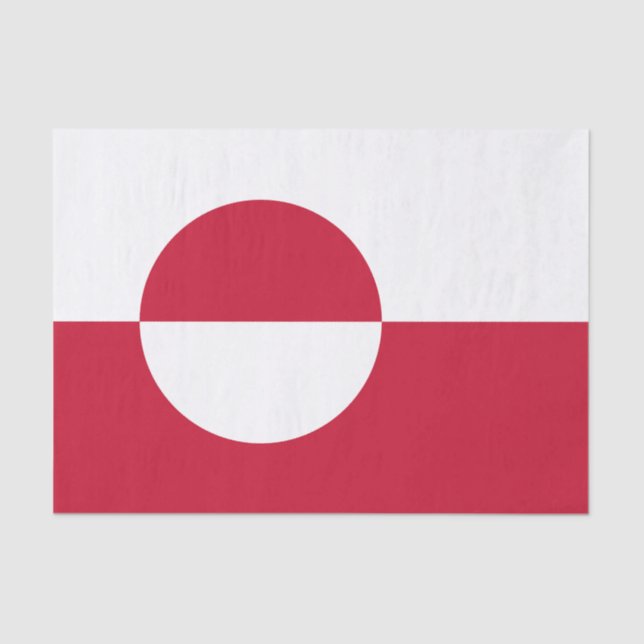 Greenland Flag Tissue Paper (Front)
