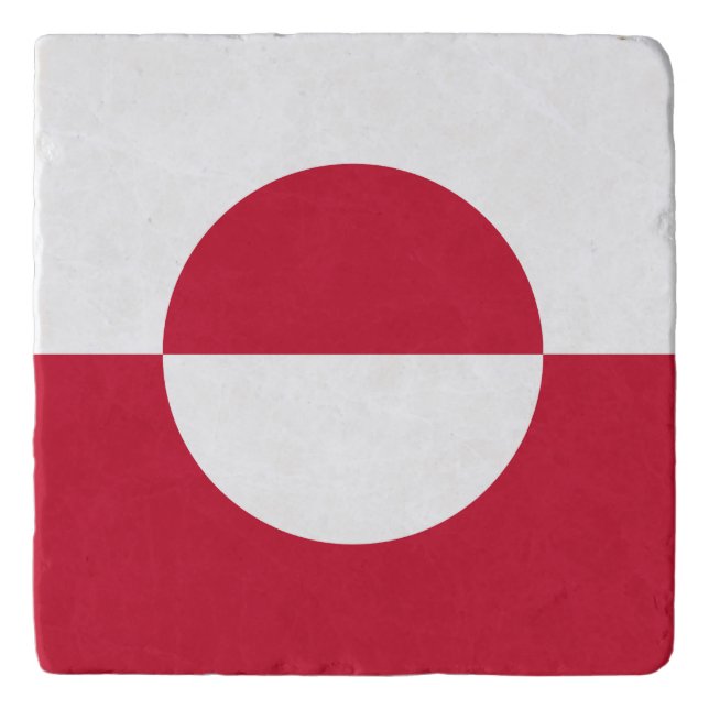 Greenland Flag Trivet (Front)