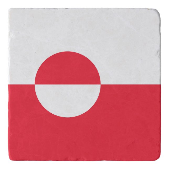 Greenland flag trivet (Front)