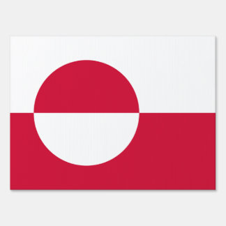 Greenland flag Yard Sign