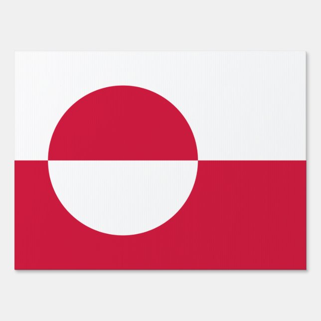 Greenland flag Yard Sign (Front)