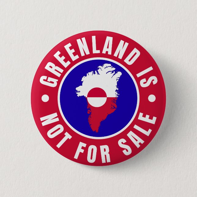Greenland is Not For Sale Button (Front)