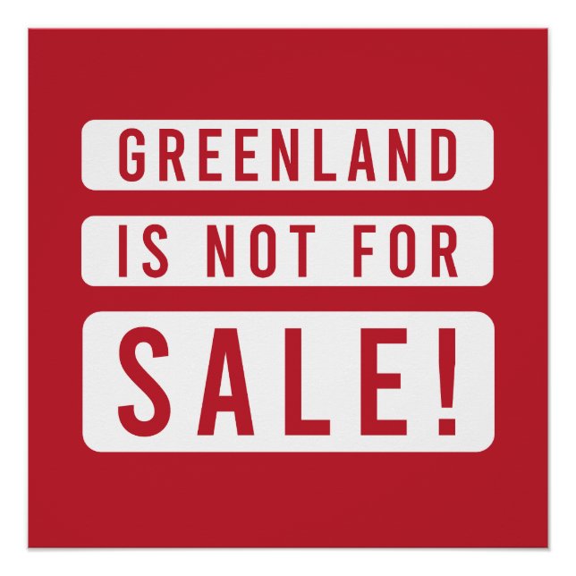 greenland is not for sale political protest americ poster (Front)