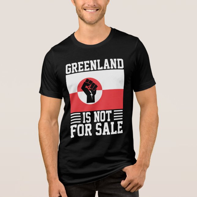 Greenland Is Not For Sale - Support Greenland Tri-Blend Shirt (Front)