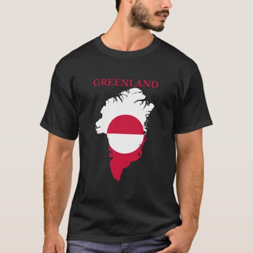 Greenland Map Flag Classic T_Shirt