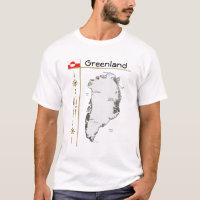 Greenland Map Flag T-Shirt