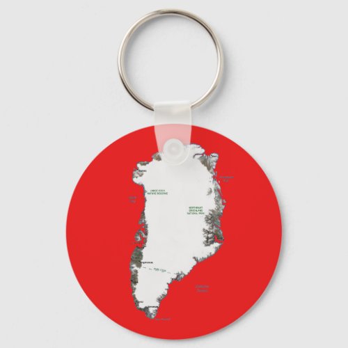 Greenland Map Keychain