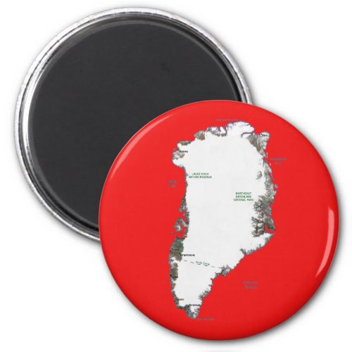 Greenland Map Magnet